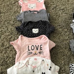 Baby girl onesies lot bundle